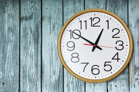 Round wall clock Stock Photos