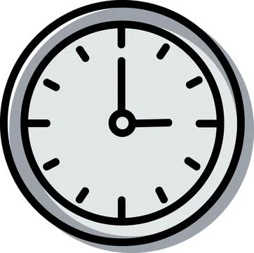 Round wall clock time management icon Stock-Illustration