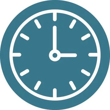 Round wall clock for time tracking Stock Illustration