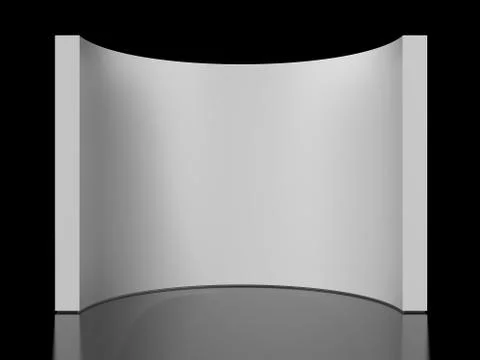Round wall in dark gallery Illustrazione stock