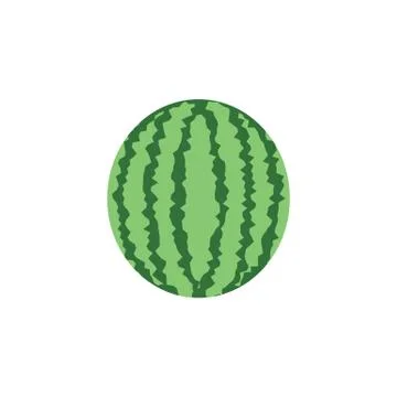 Round watermelon vector icon isolated on a white background Stock Illustration