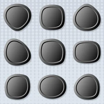 Round web buttons Illustration