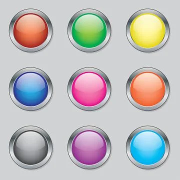 Round web buttons in various colours イラスト素材