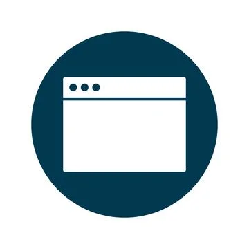 Round web window icon. Vector. Stockillustratie