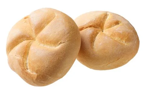 Round wheat bun Stock Photos