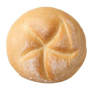 Round wheat bun Stock Photos