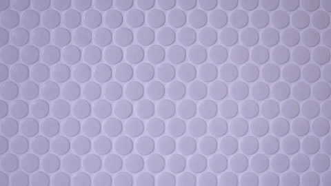 Round white tiles. Stock Footage 121824125