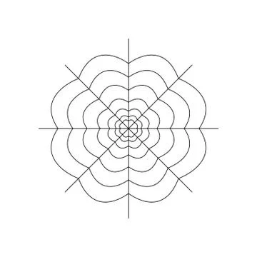 Round whole spider web isolated on white background. Halloween spiderweb elem 스톡 일러스트
