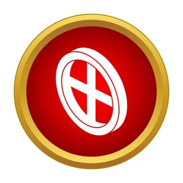 Round window frame icon in isometric style Stock Illustration