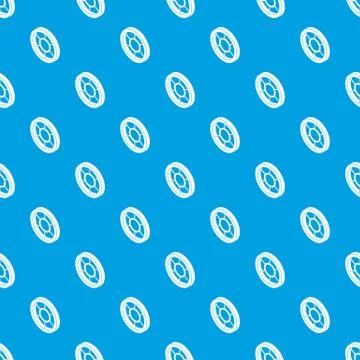 Round window frame pattern vector seamless blue 스톡 일러스트