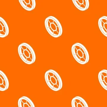 Round window frame pattern vector orange Stock Illustration