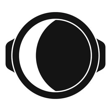 Round window opening with one shutter closed icon Illustrazione stock