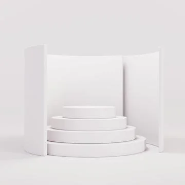 Round winner podium Illustrazione stock