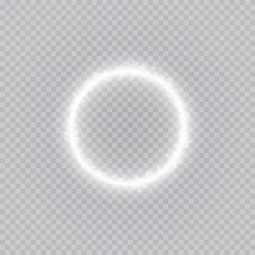 Round winter snow frame border with stars, sparkles and snowflakes on Stock Illustration