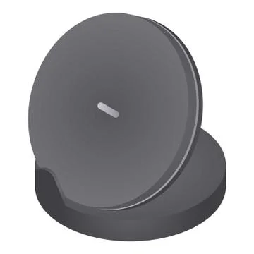 Round wireless stand icon, isometric style Stock Illustration