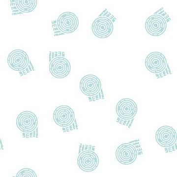 Round wood glyph seamless pattern Stock Illustration
