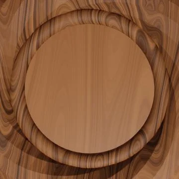 Round wooden frame background with empty space for text, 3d render イラスト素材