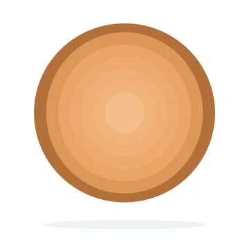 Round wooden Log vector flat isolated Stock Illustration