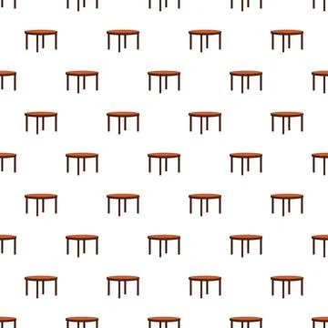 Round wooden tables seamless pattern background Stock Illustration