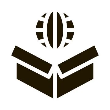 Round-the-world package icon Vector Glyph Illustration Illustrazione stock