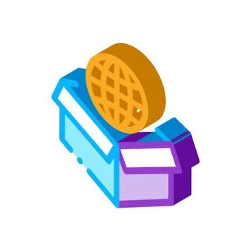 Round-the-world package isometric icon vector illustration Stock Illustration