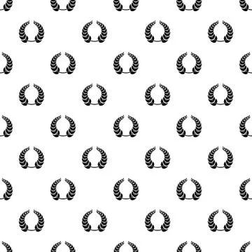 Round wreath pattern seamless vector Stock Illustration