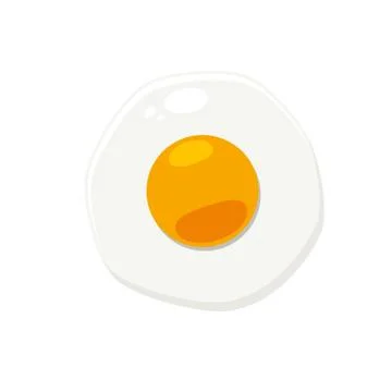 Round Yellow Egg. Isolated Vector Illustration Stock Illustration