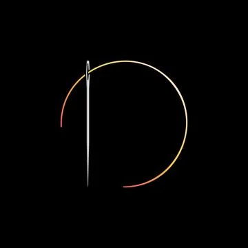 Round Yellow Thread and Needle vector icon - Needlework colored symbol 스톡 일러스트