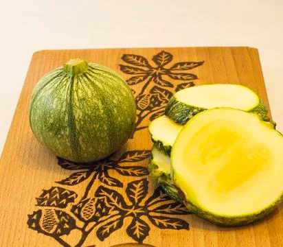 Round zucchini . Stock Photos