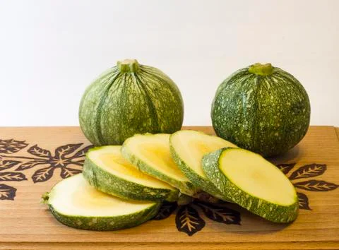 Round zucchini . Stock Photos