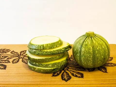 Round zucchini . Stock Photos