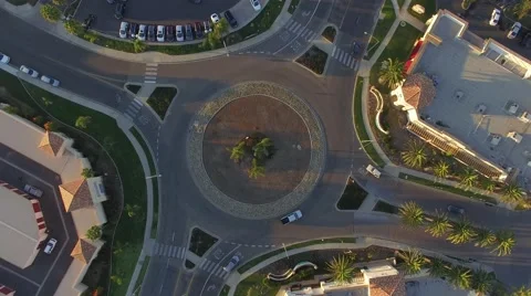 Roundabout From Above Video stock 67897270