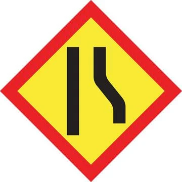 Roundabout Ahead Sign Stock Illustration