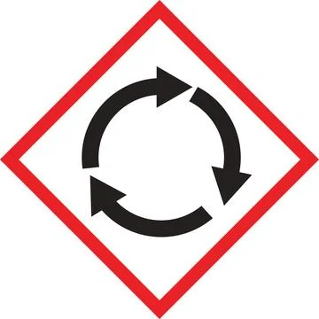 Roundabout Ahead Warning Sign Stock Illustration