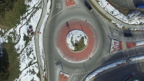 Roundabout from the Air Video stock 74066667