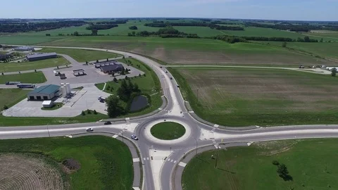 Roundabout Highway 1 Stockbeeldmateriaal 83129311