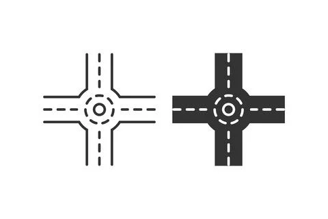 Roundabout icon. Vector illustration desing. Stock Illustration