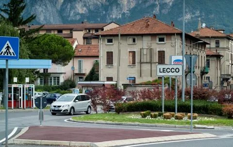 A Roundabout in Lecco Stock Photos