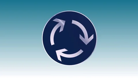 Roundabout Mandatory Video stock 70082652