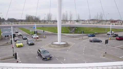 Roundabout Netherlands Stock Footage 244308254