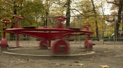 A roundabout in a playground Stock-Footage 11284707