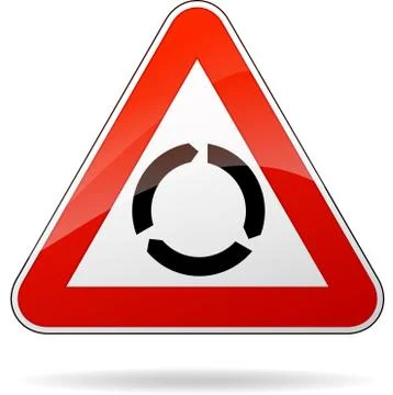 Roundabout sign Stock Illustration