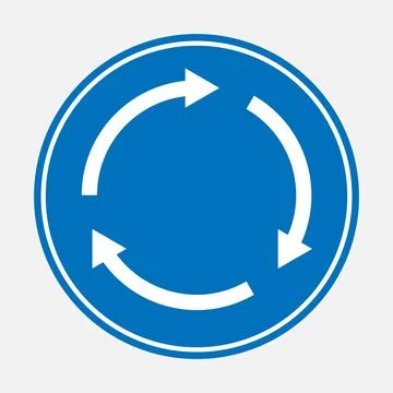 Roundabout Sign Stock Illustration