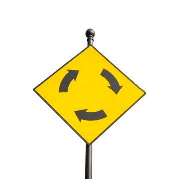 Roundabout sign Stock Photos