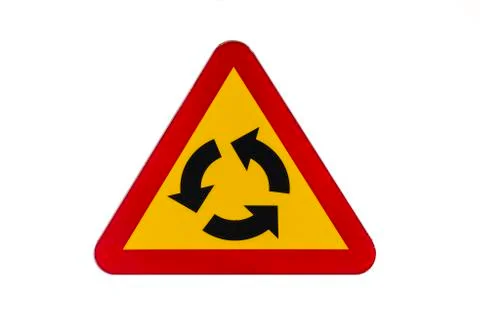 Roundabout sign Stock Photos