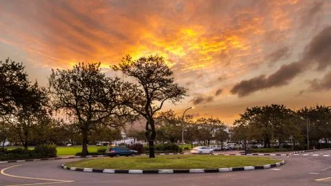 Roundabout at Stellenbosch Stock Photos