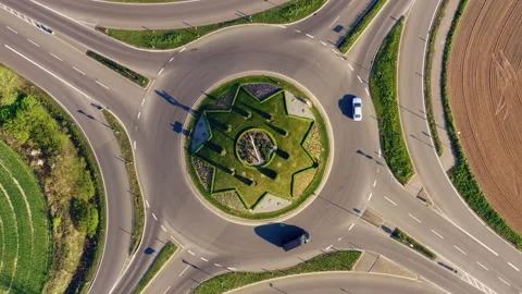 Roundabout traffic Stock Footage 134650269