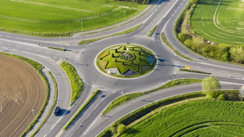 Roundabout traffic Stock Footage 134705318