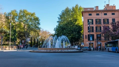 Roundabout Traffic Timelapse Stock Footage 119470048