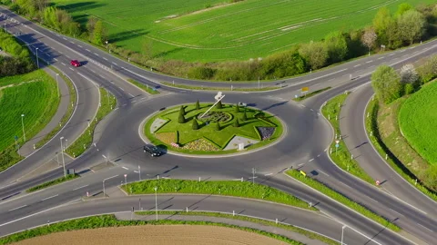 Roundabout trafiic Stock Footage 134705157